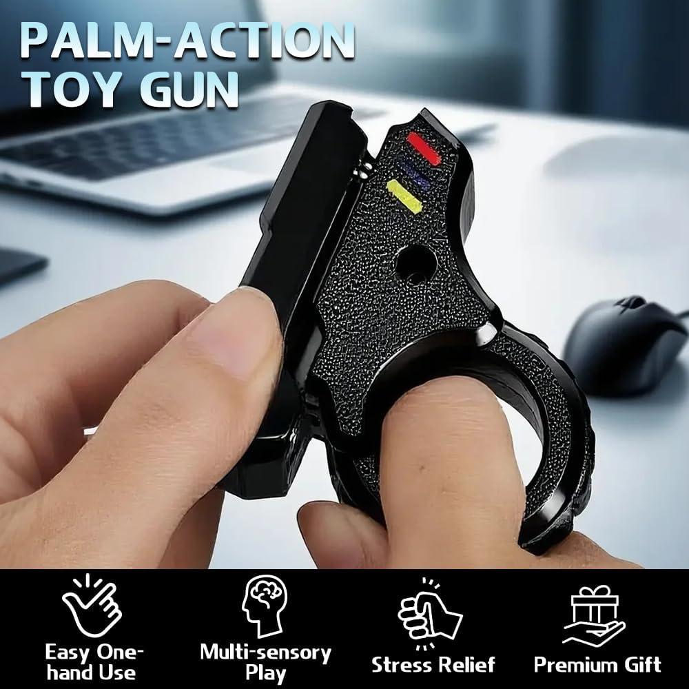 Juguete Fidget Gun Dilabnba EDC Gyro 6x6cm Negro/Naranja