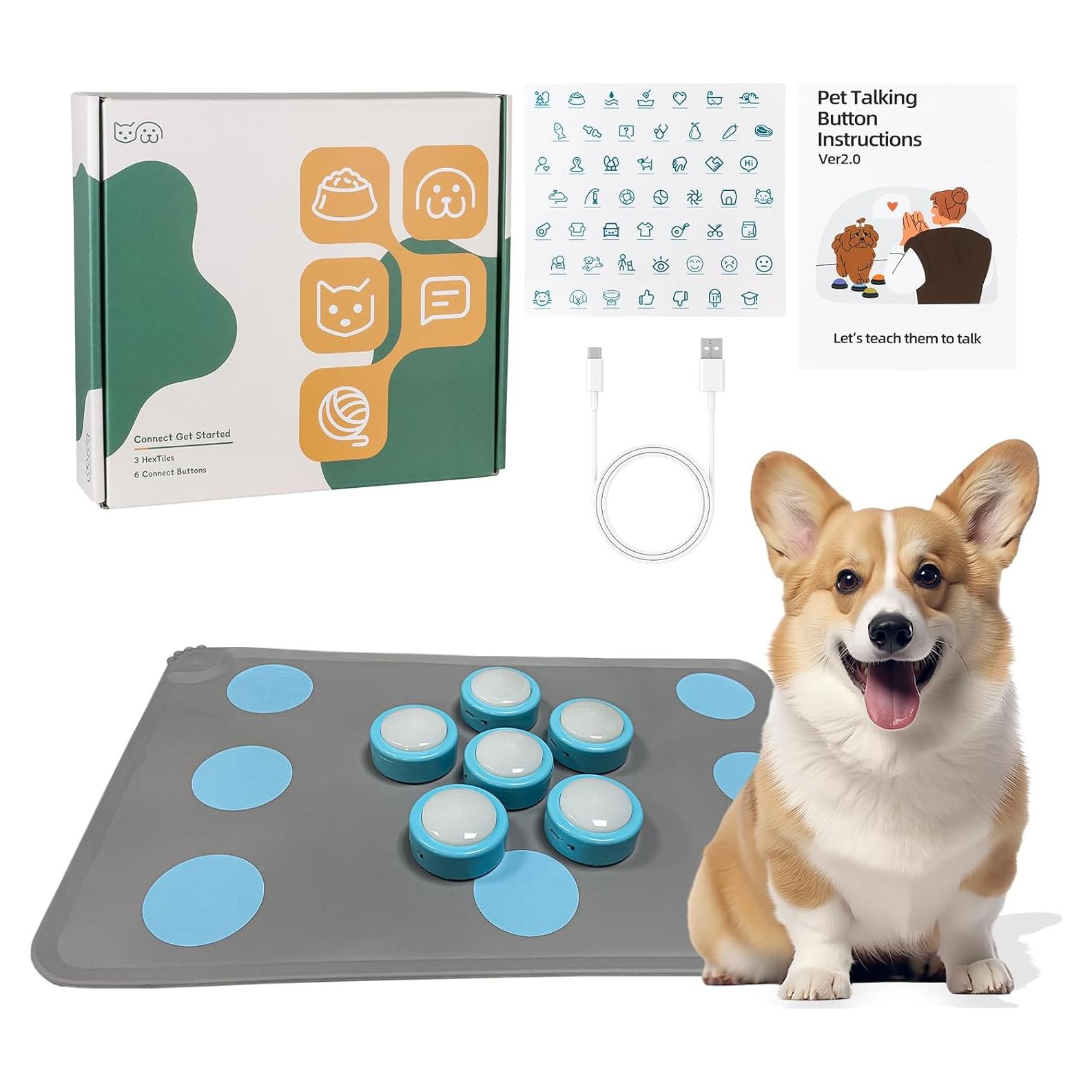 Kit de Botones de Comunicación para Perros KIMPOK - 6 Botones Recargables