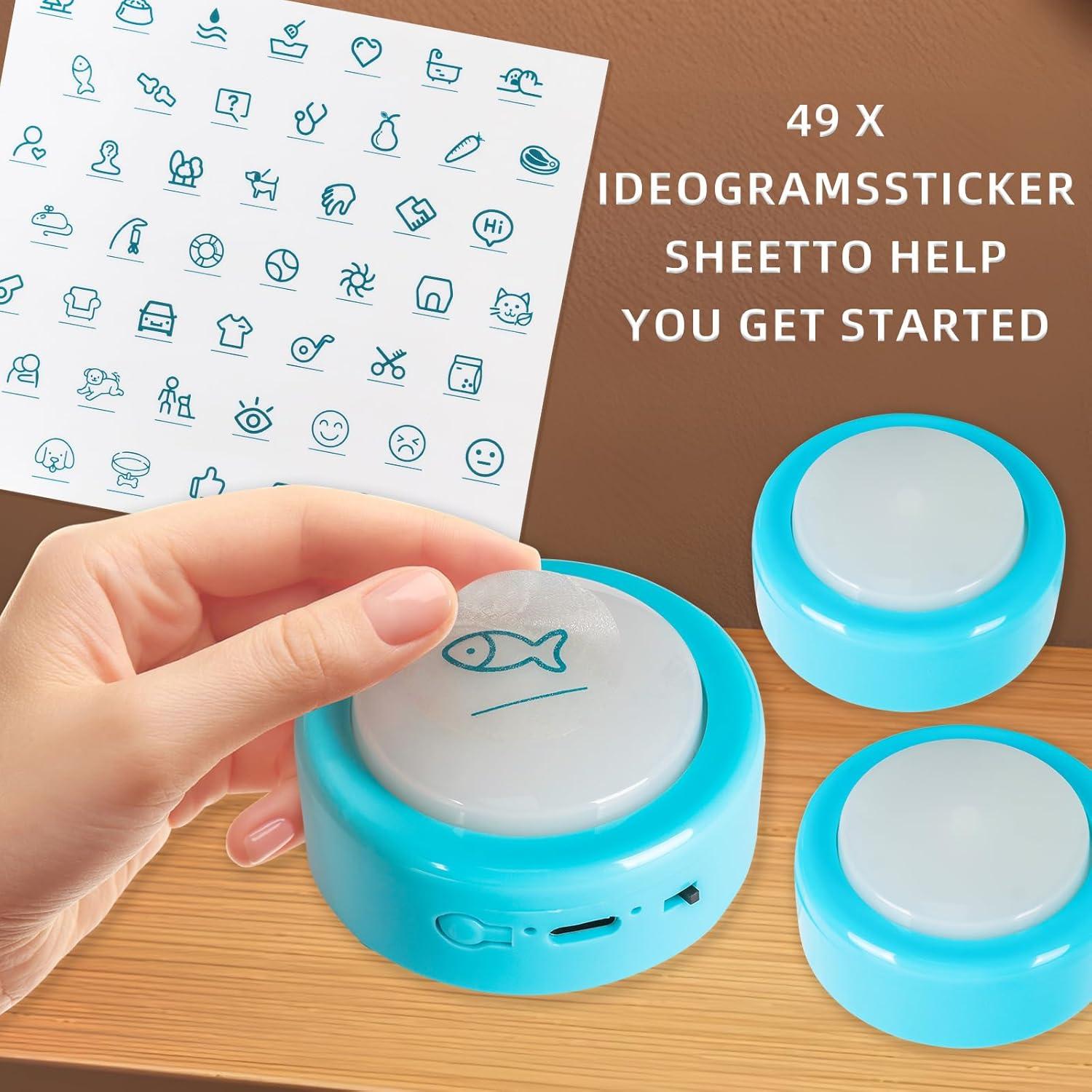 Kit de Botones de Comunicación para Perros KIMPOK - 6 Botones Recargables