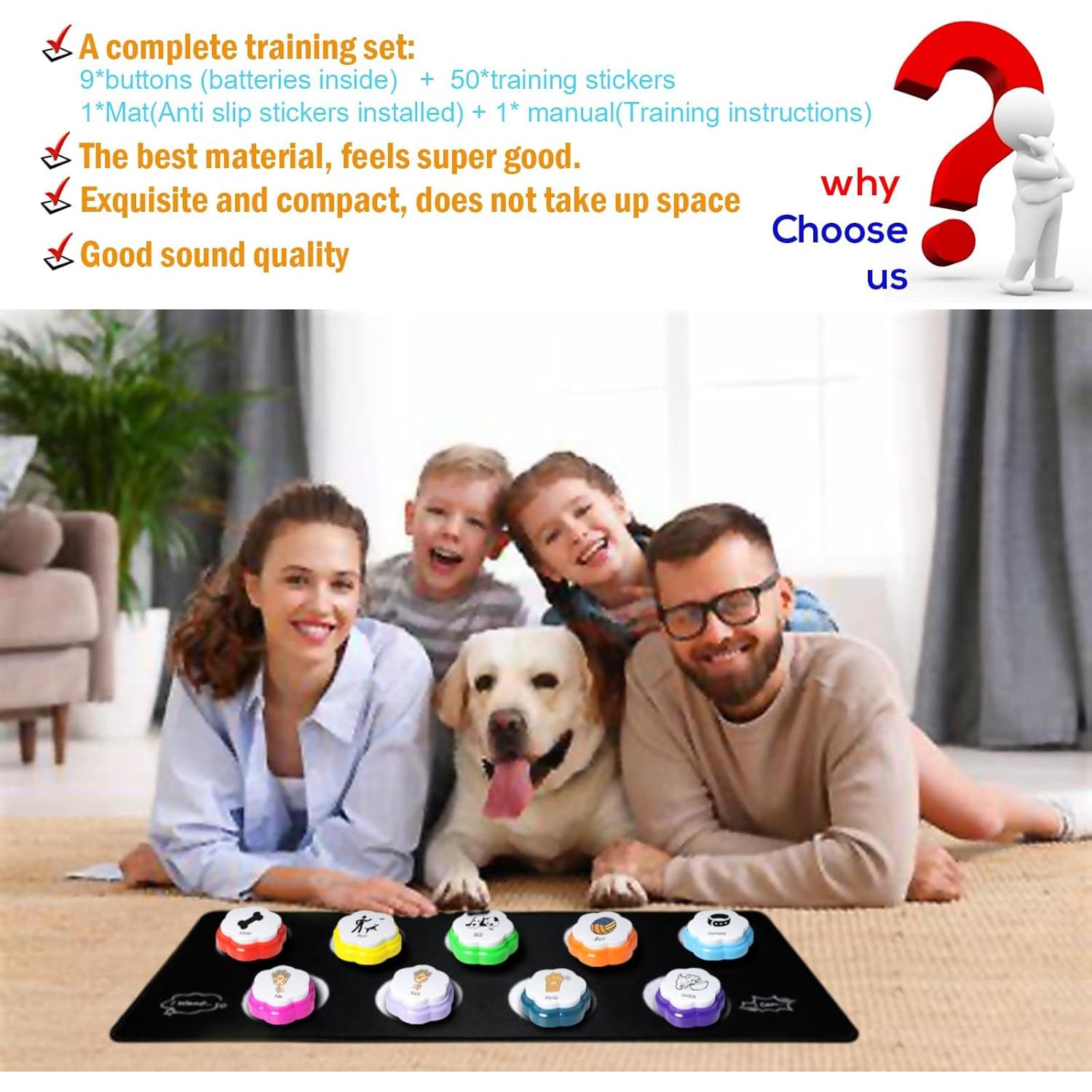 Botones de Comunicación para Perros ANLIKY - Set de 9 Grabables