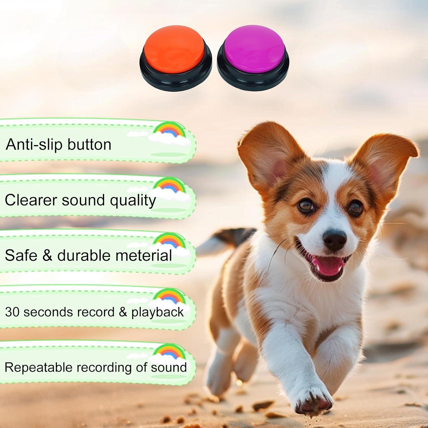 Juego de 2 Botones Hablantes para Perros Gelabur 9x9cm