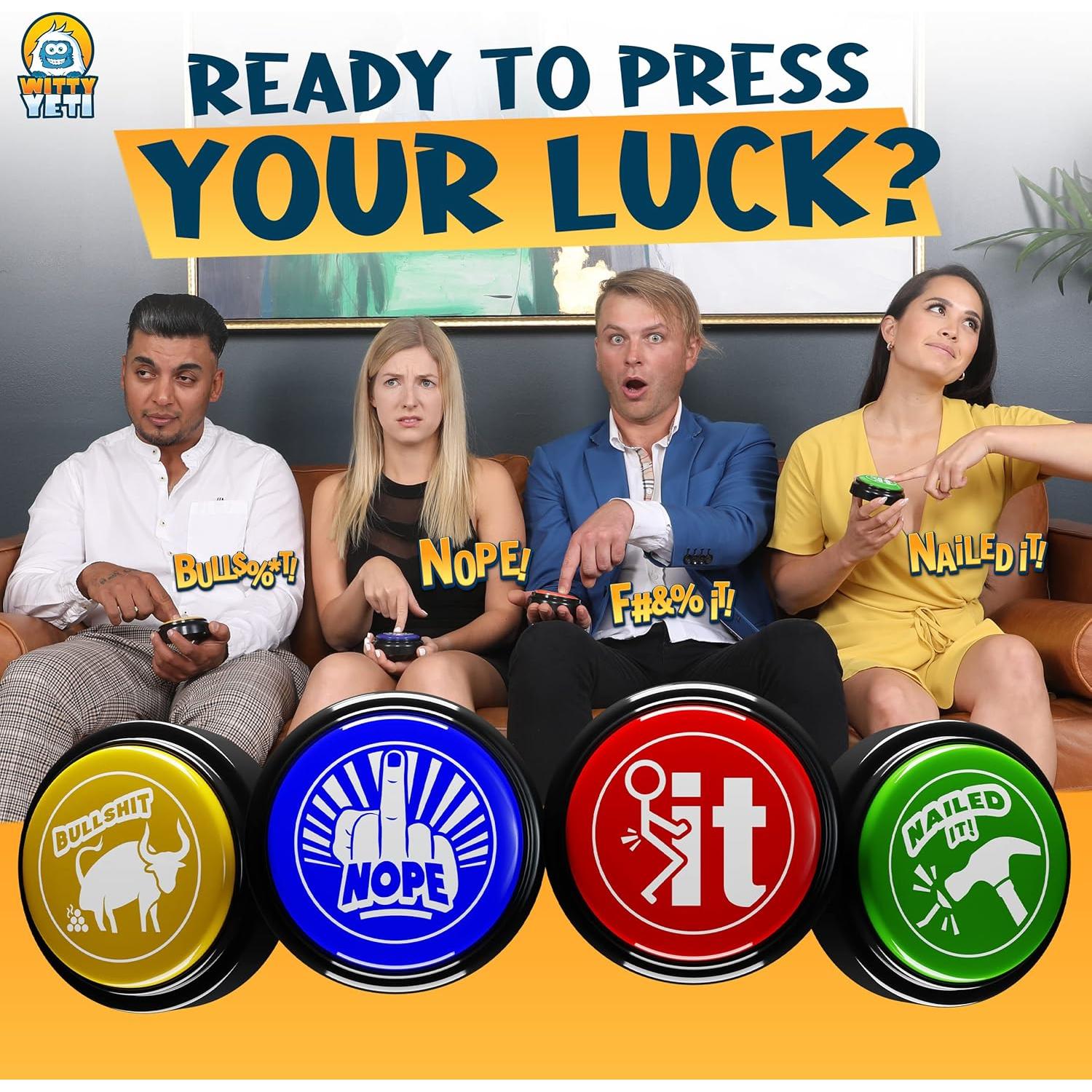 Botones Hablantes Witty Yeti 4 PK - 24 Frases Divertidas