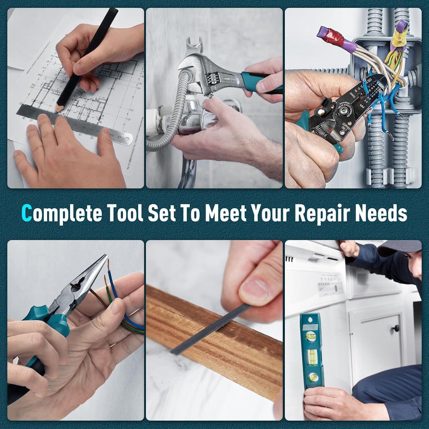 Kit de Herramientas Sundpey 379PCS - Caja Completa para Hogar y Auto