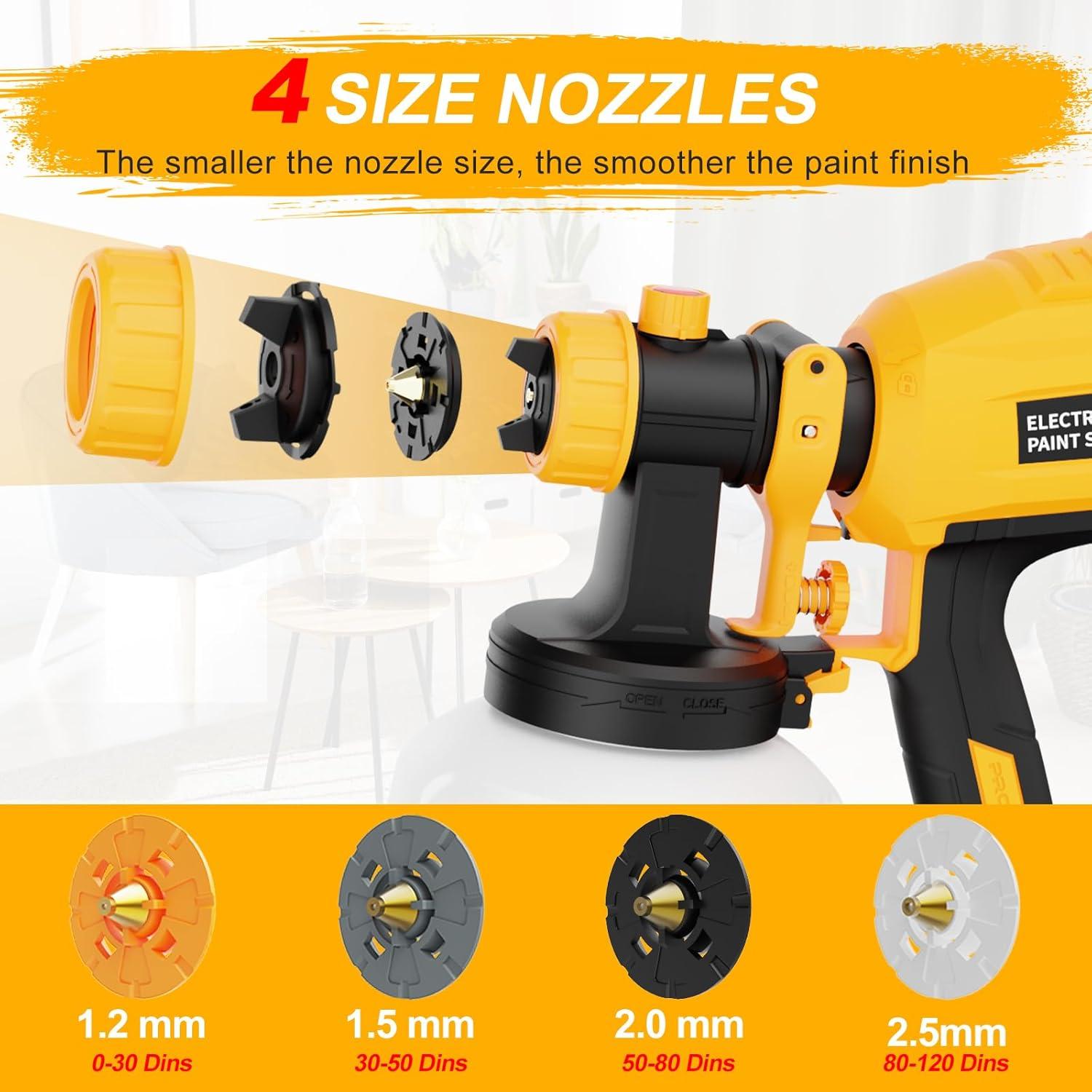 Pulverizador de Pintura Eléctrico LIFOVE 700W 1.18L 4 Boquillas