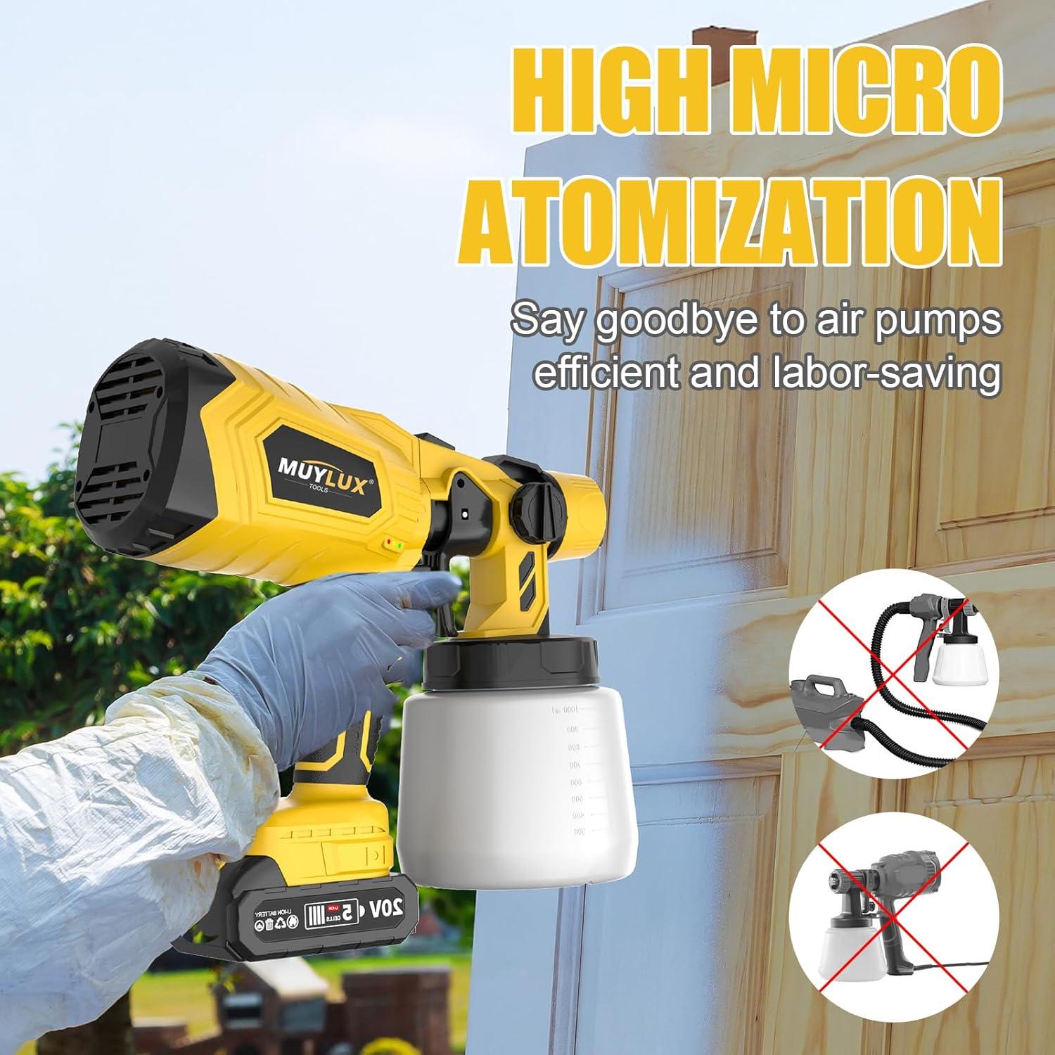 Pulverizador de pintura inalámbrico Muylux CPS-202B-MY 800W