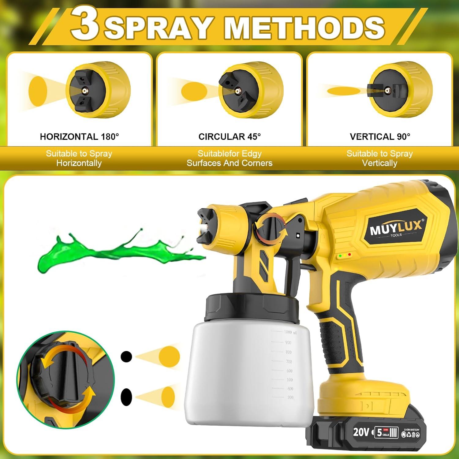 Pulverizador de pintura inalámbrico Muylux CPS-202B-MY 800W