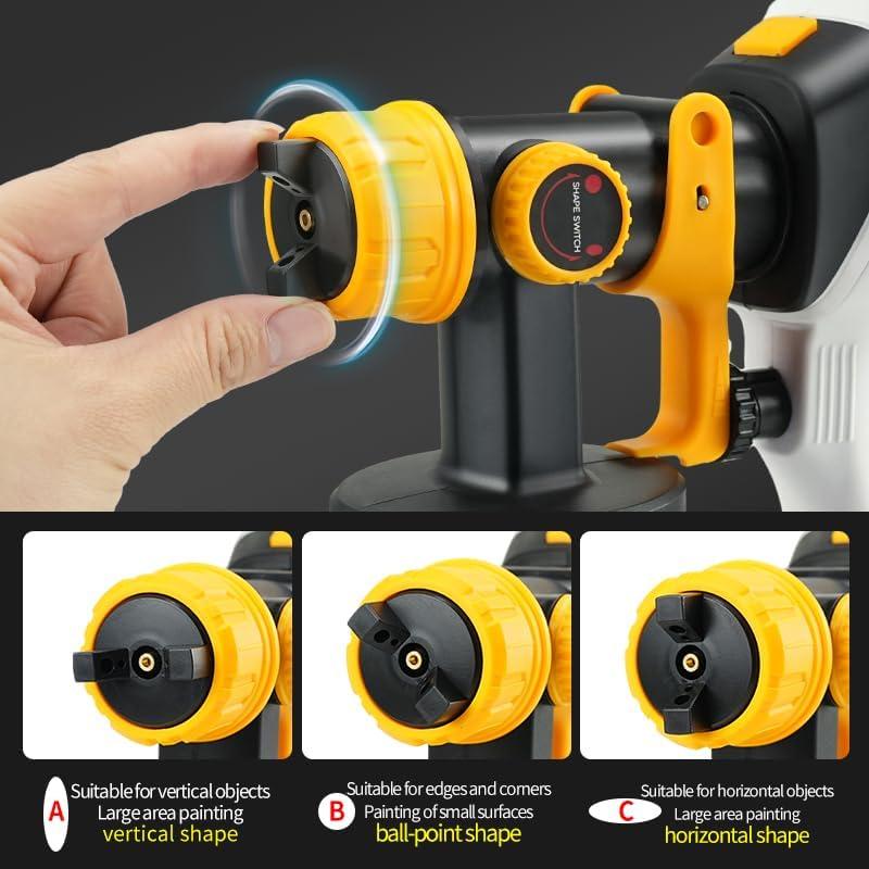 Pistola de Pintura Eléctrica ZHUITU 1000W 1200ml 6 Boquillas