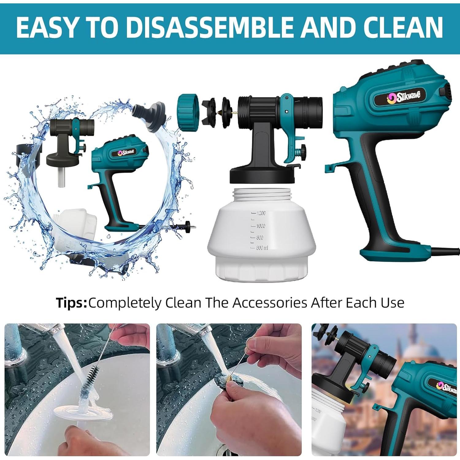 Pulverizador de Pintura Eléctrico Slikwave 700W 1200ml Azul