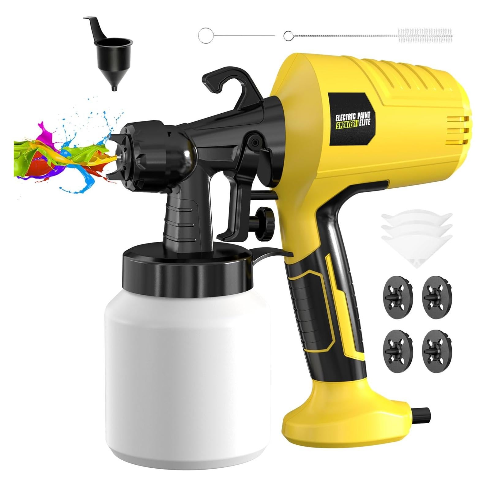 Pulverizador de pintura ZippyZebra 1000ml 1000W HVLP Amarillo