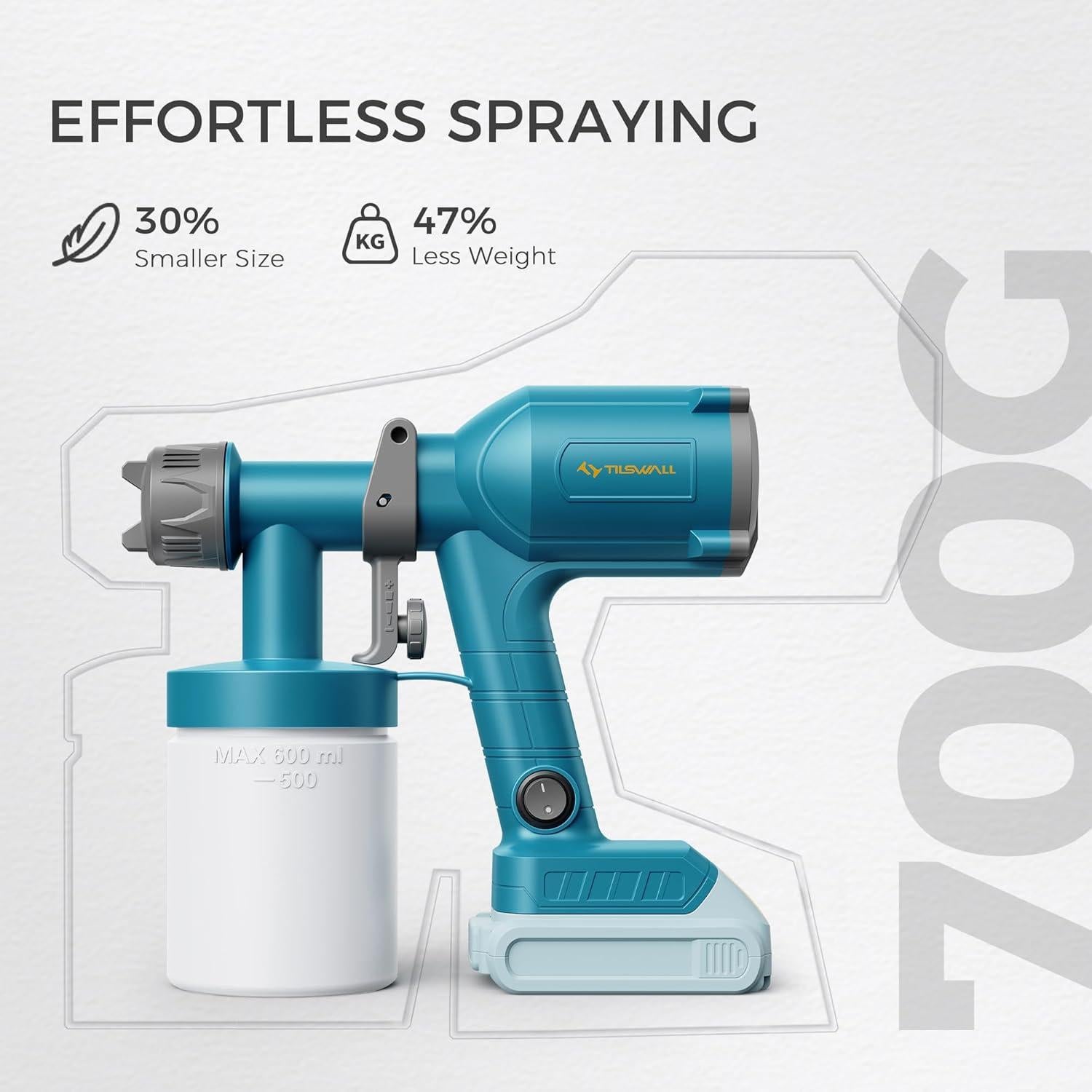 Pulverizador de Pintura Inalámbrico Tilswall 591 ml Azul
