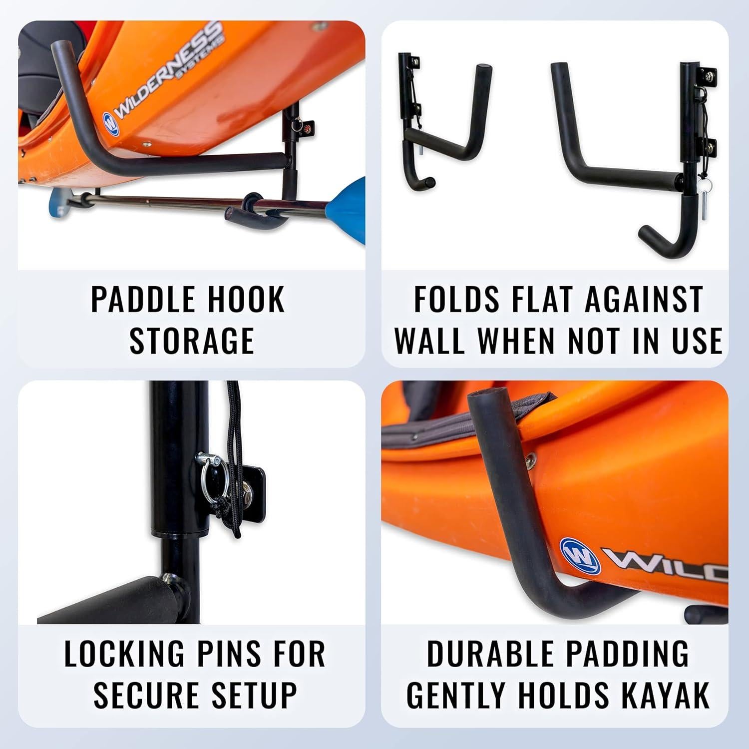 Soporte de Pared para Kayak StoreYourBoard - Rack Plegable 45 kg