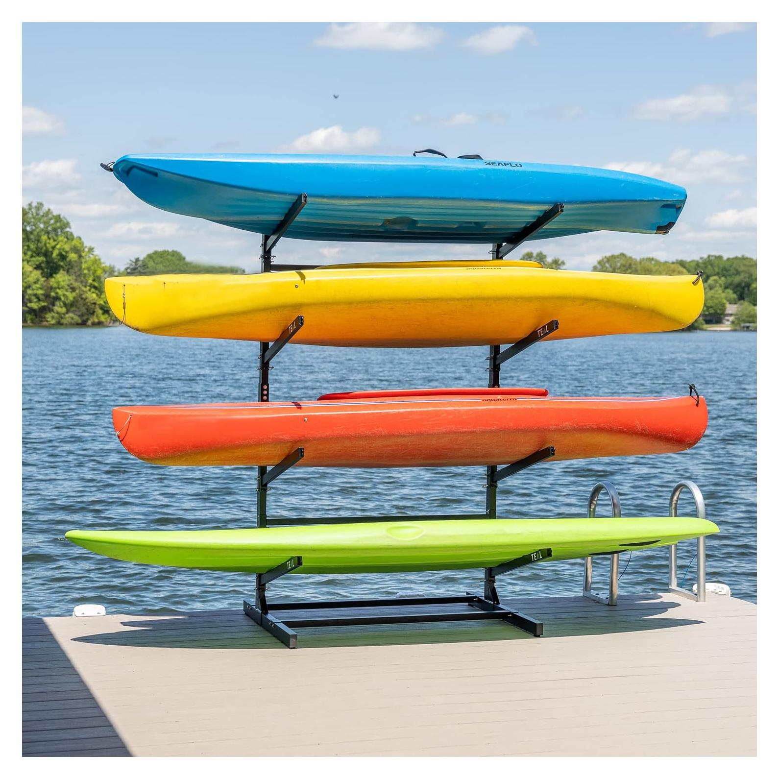 Soporte de Almacenamiento para 4 Kayaks Teal Triangle Negro
