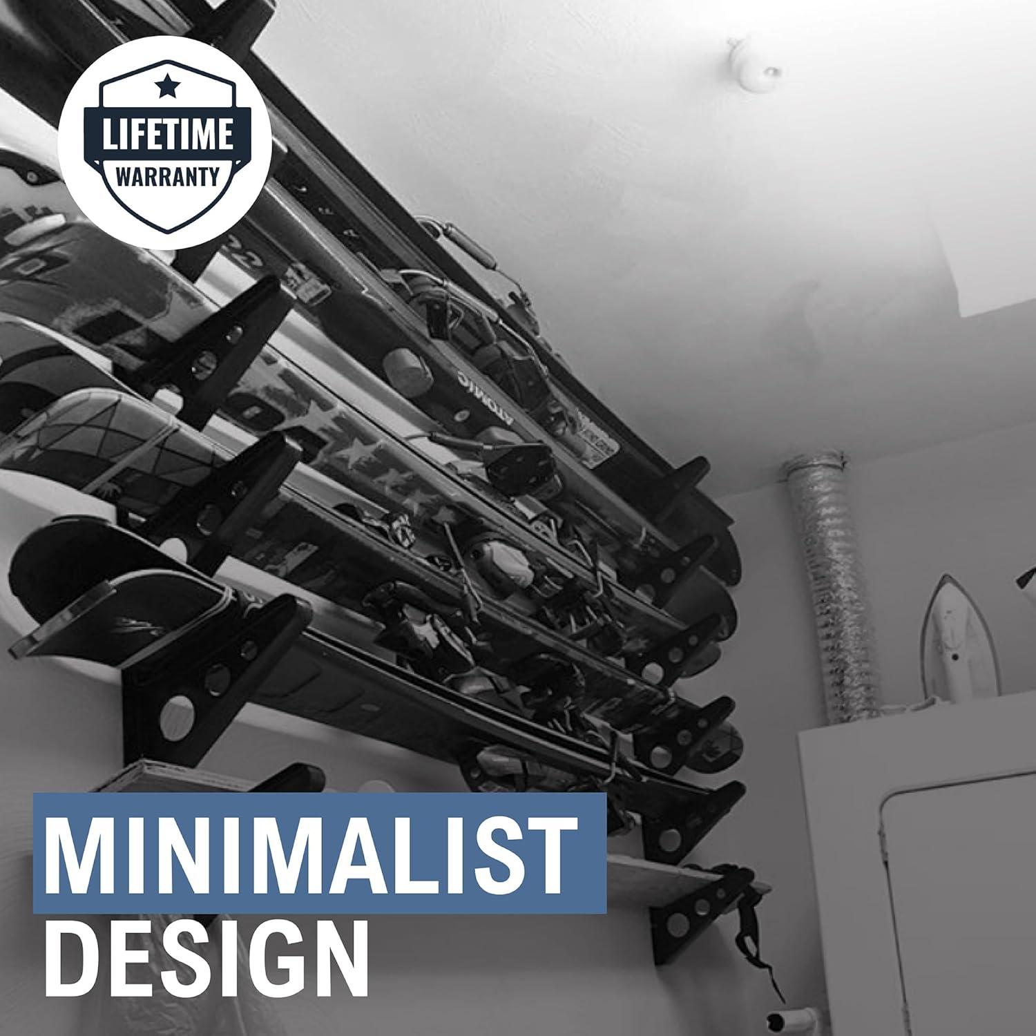 Soporte de Almacenamiento para Esquís y Snowboards StoreYourBoard, 50.8 cm, Negro