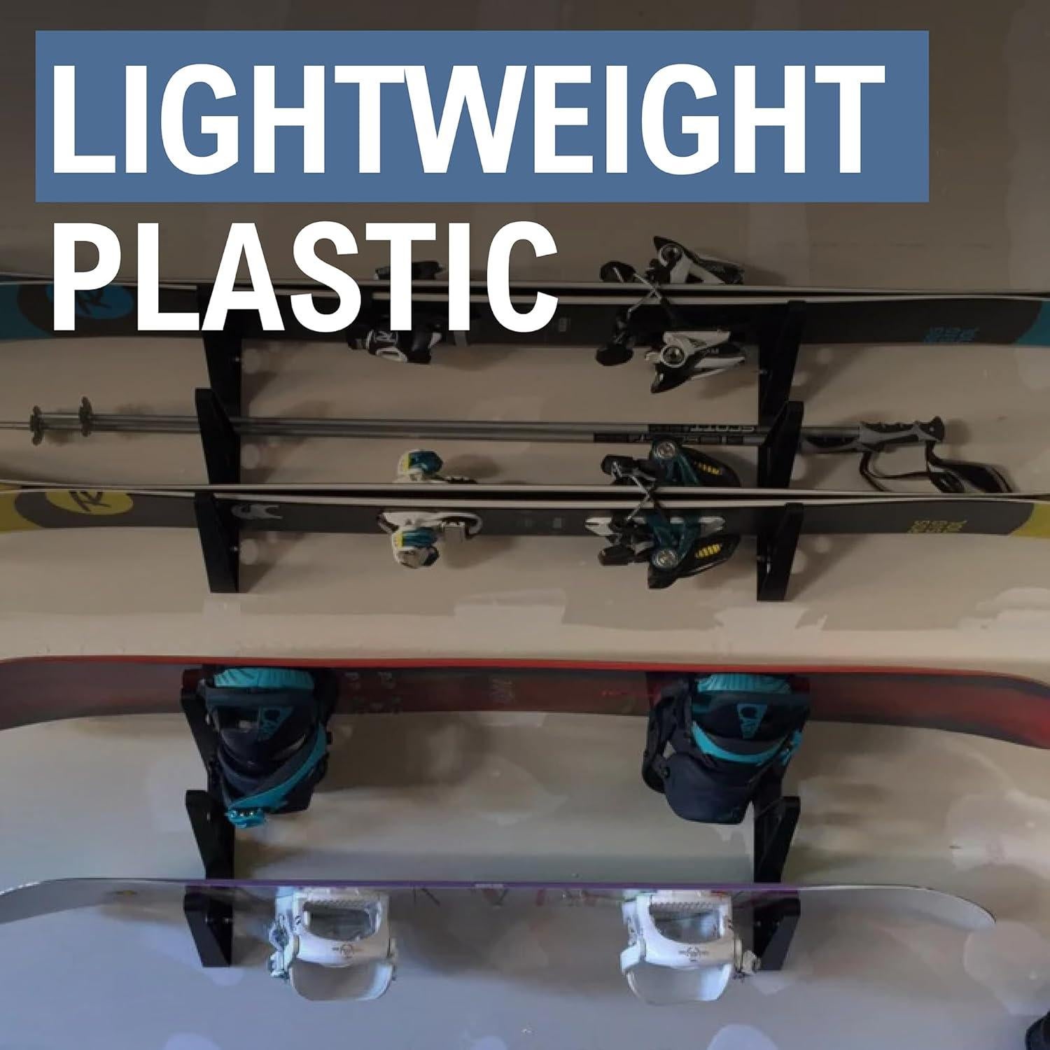 Soporte de Almacenamiento para Esquís y Snowboards StoreYourBoard, 50.8 cm, Negro