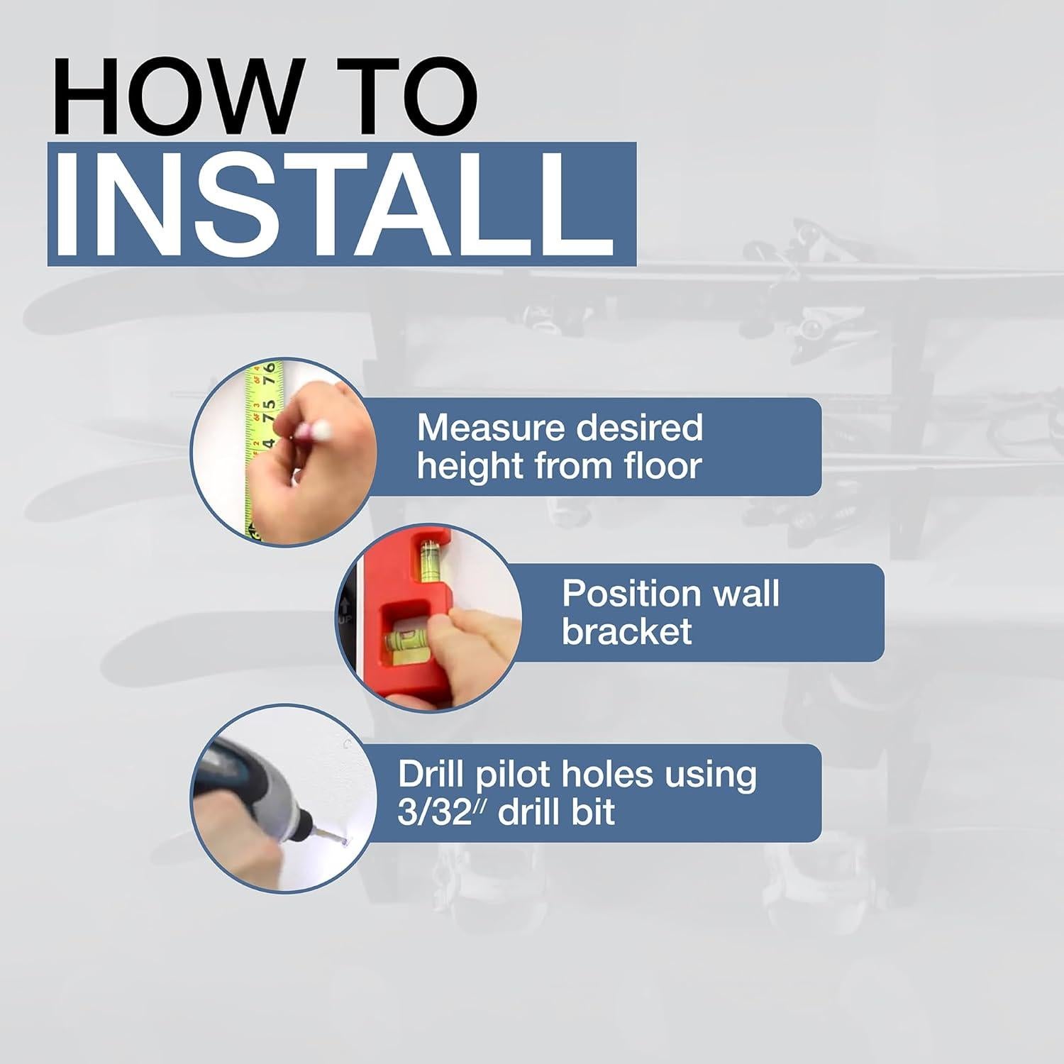 Soporte de Almacenamiento para Esquís y Snowboards StoreYourBoard, 50.8 cm, Negro