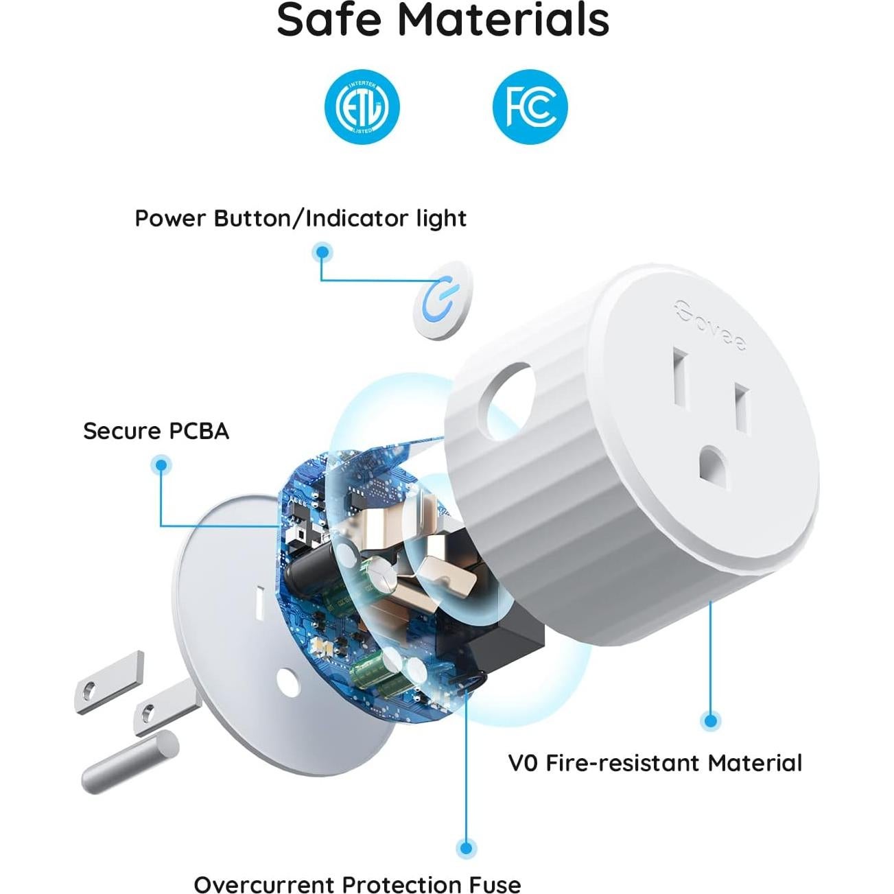 Govee Paquete de 4 Bombillas Inteligentes LED E26 60W Multicolor