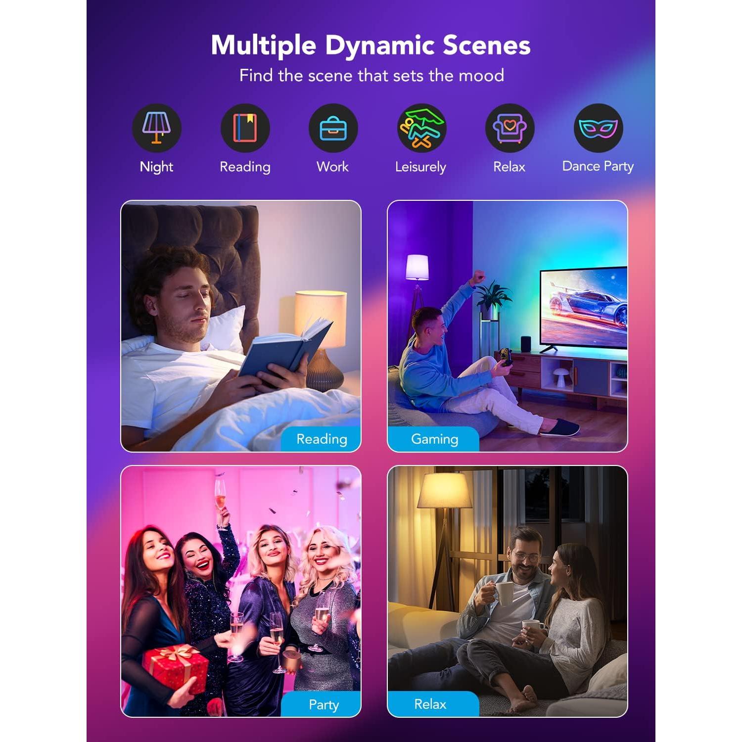 Bombillas Inteligentes Govee H6008 RGBWW, 800 Lúmenes, Paquete de 6