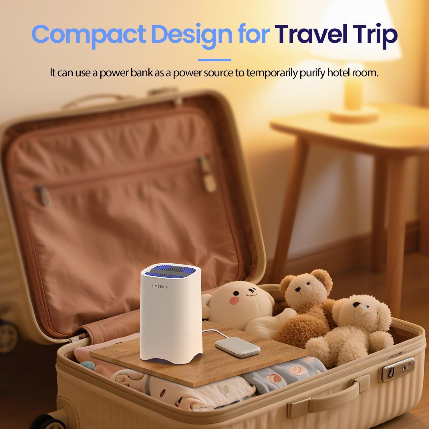 Purificador de Aire HEPA Mini AP002R-2 para Hogar y Oficina