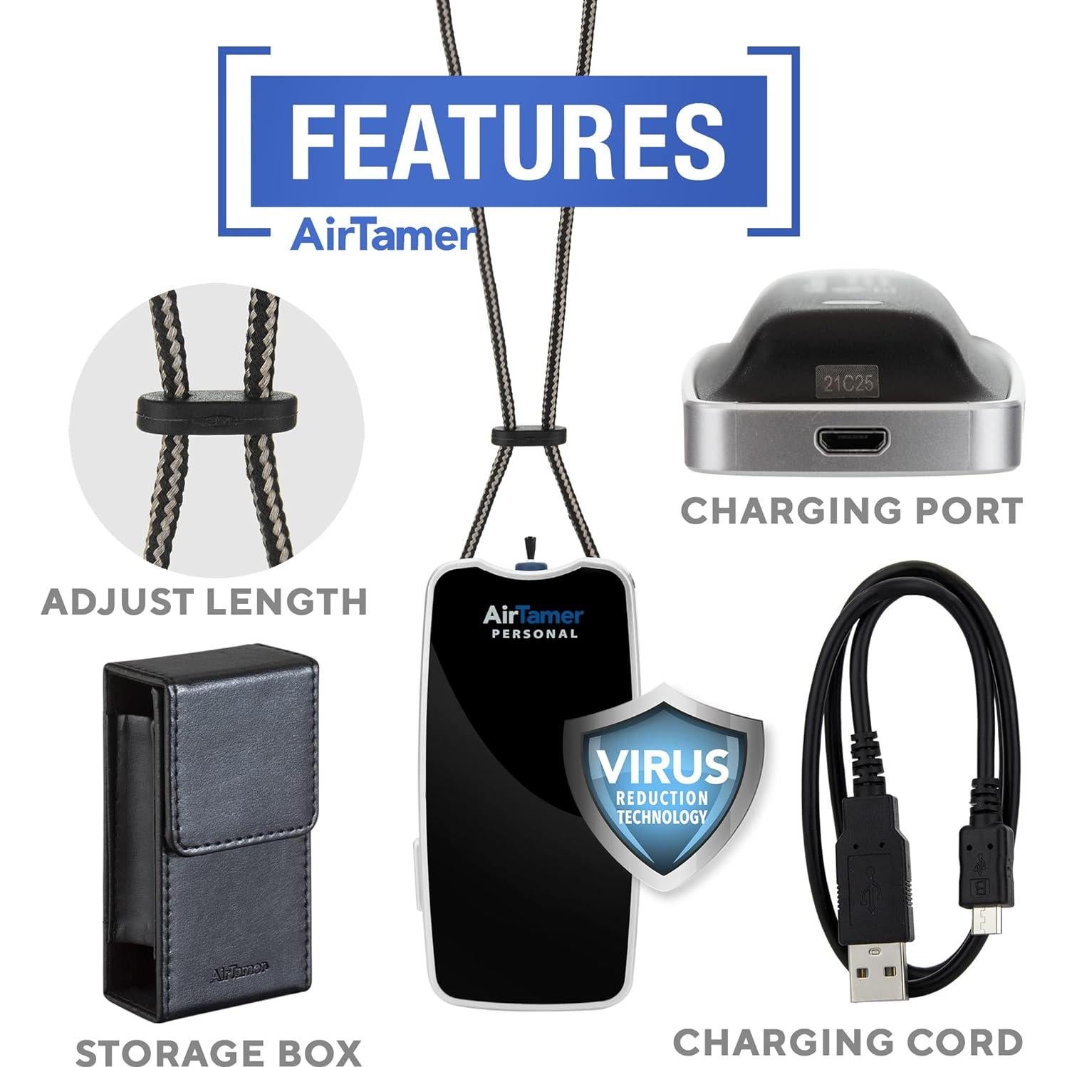 Purificador de Aire Personal AirTamer A310PMB Recargable Negro