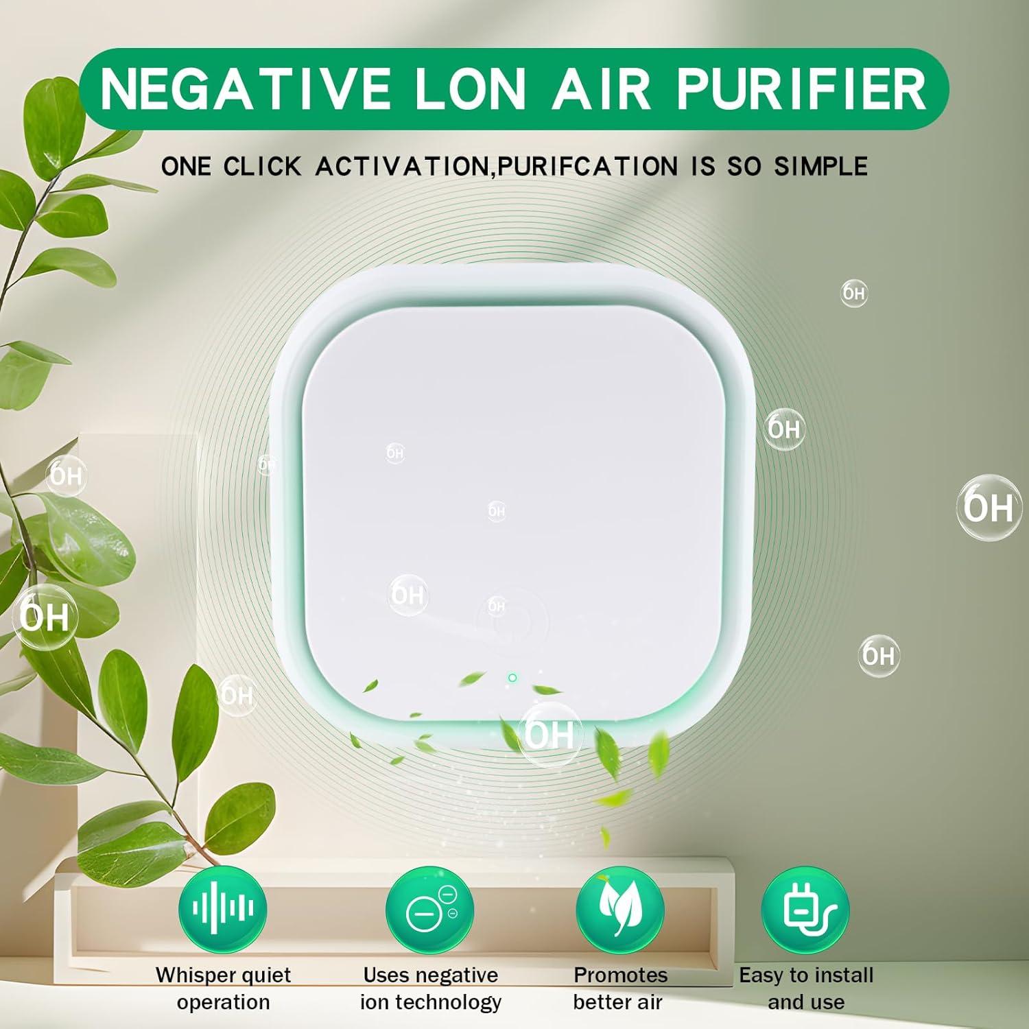 Paquete de 2 Purificadores de Aire Ionizadores W25-02-25 Silenciosos