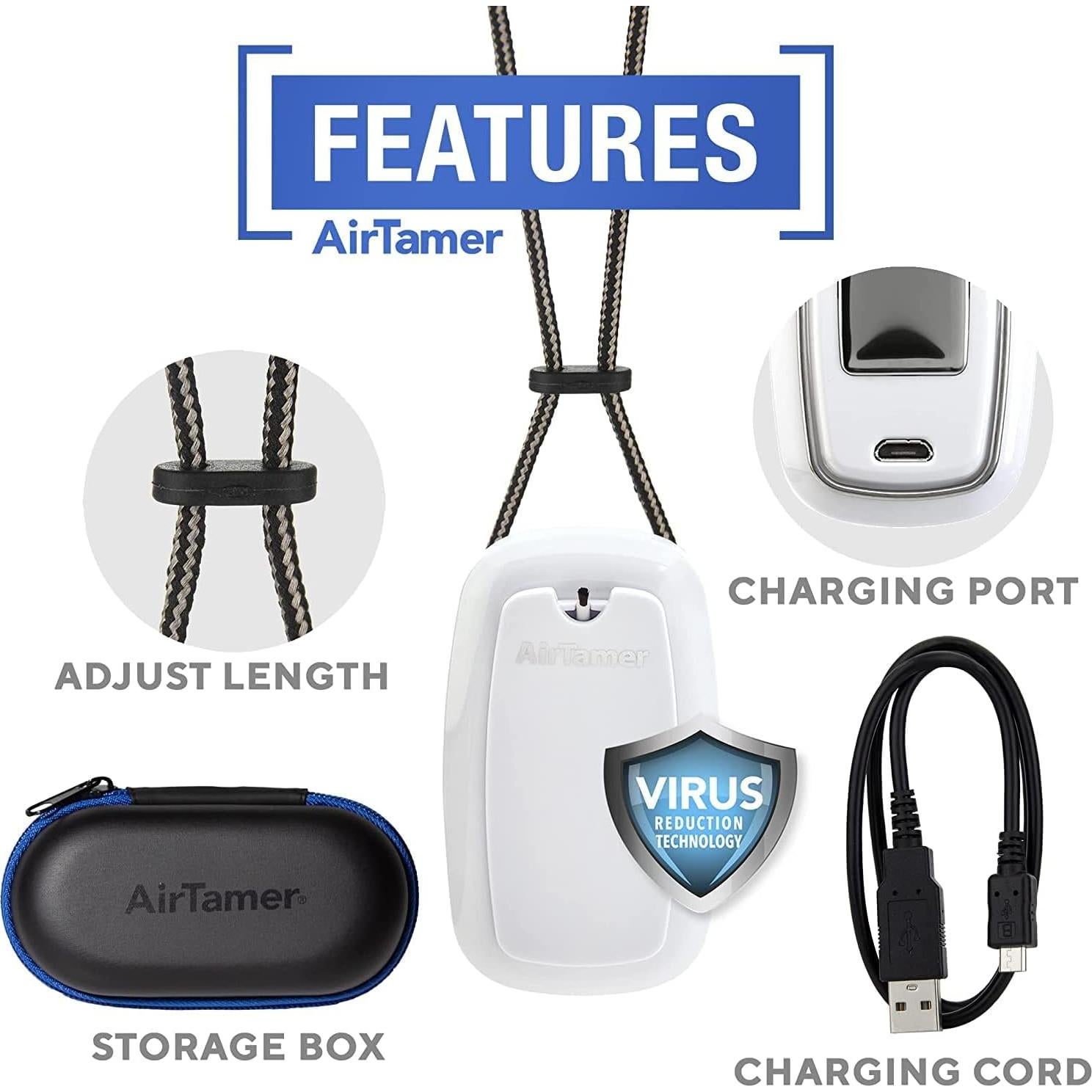 Purificador de Aire Portátil AirTamer A315W Blanco Recargable
