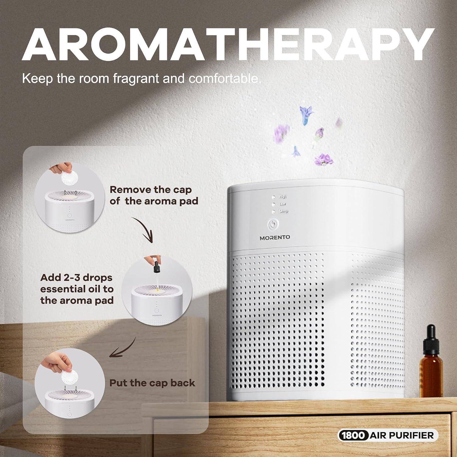 Purificador de Aire MORENTO HY1800 HEPA para Dormitorio