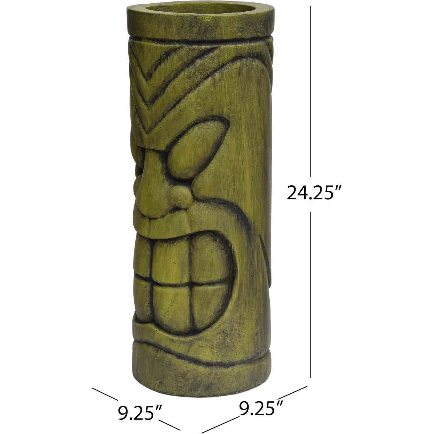 Maceta de Concreto Ligero Christopher Knight Home Tiki Totem 61.6 cm