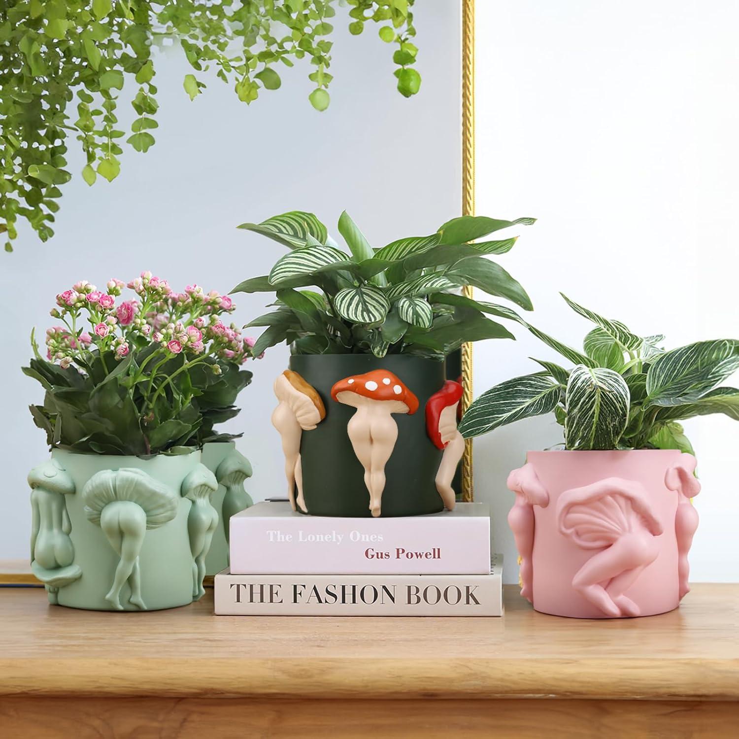 Maceta de Cuerpo Femenino GUGUGO 12.7 cm Verde Salvia