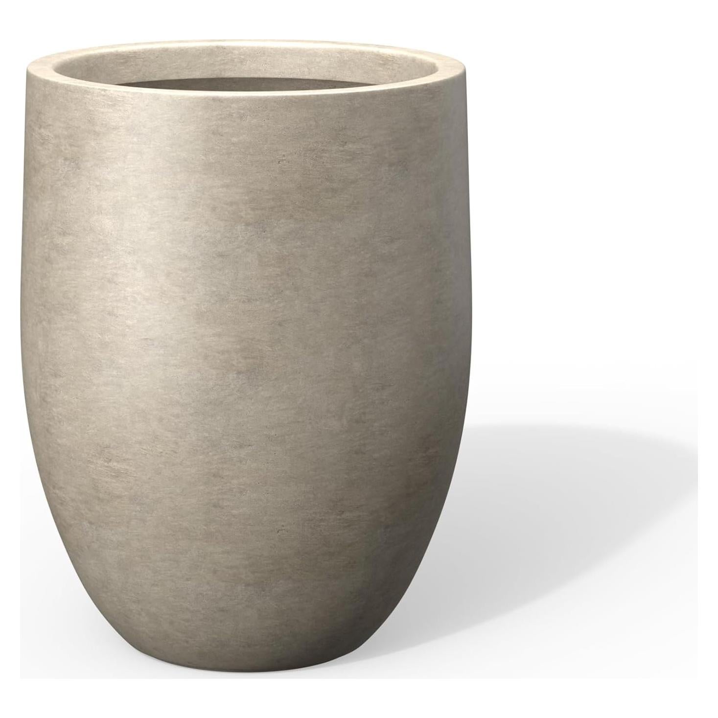 Maceta de Concreto Kante 55 cm Redonda con Drenaje - Moderna