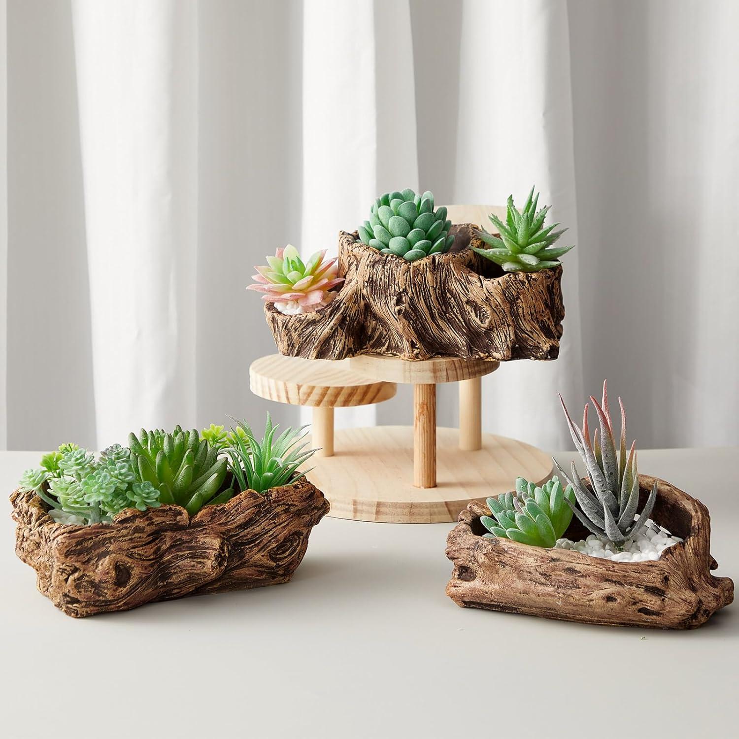 3 Macetas de Concreto Retro Sunnychicc para Suculentas