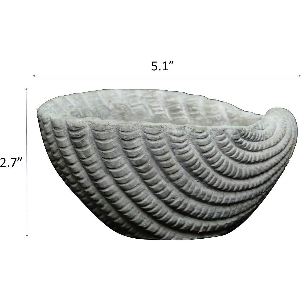 Maceta de Concreto Gris Clásica con Drenaje para Suculentas