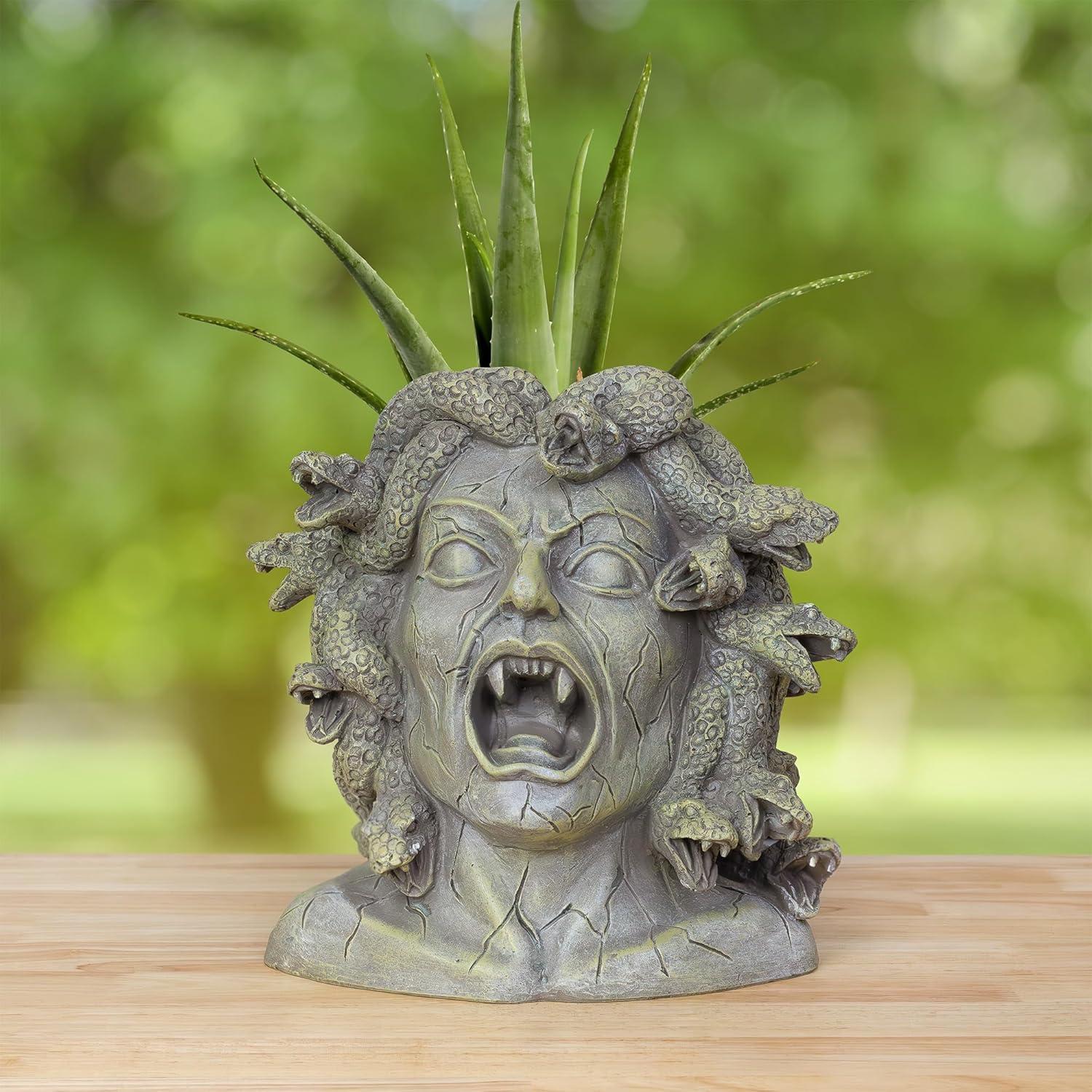 Maceta de Resina Medusa Darware 26.7 cm Decoración Jardín
