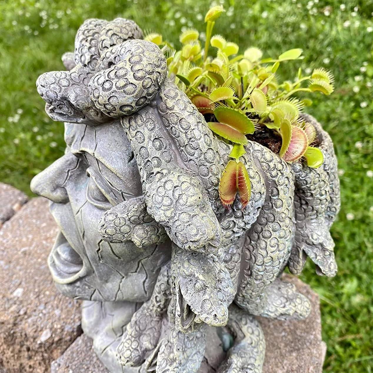 Maceta de Resina Medusa Darware 26.7 cm Decoración Jardín