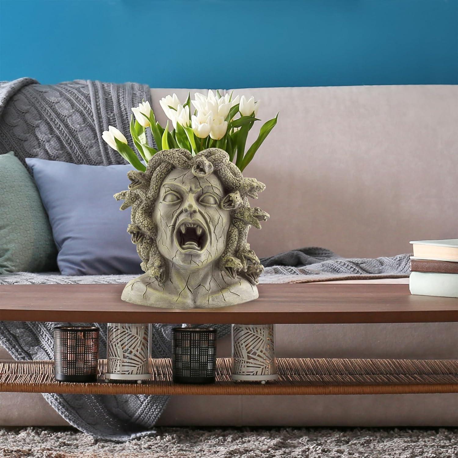 Maceta de Resina Medusa Darware 26.7 cm Decoración Jardín