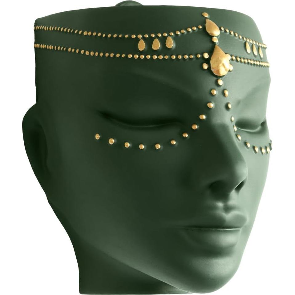 Maceta Cabeza Bossa Linda Verde Serena 17.78 cm para Plantas