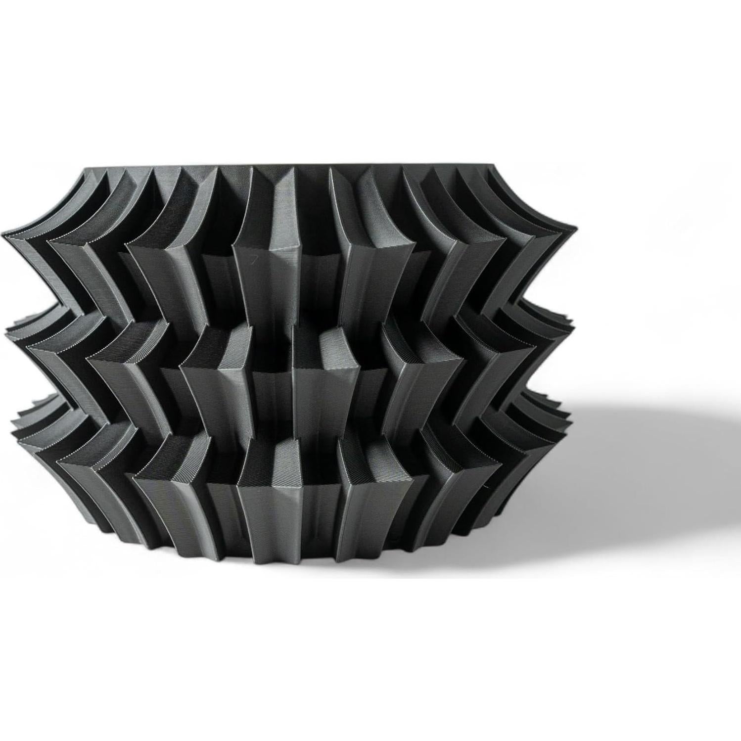 Maceta Moderna Galería de Goteo Shogun 15.24 cm Negro