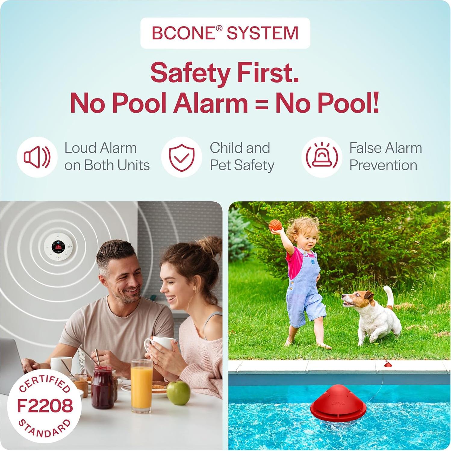 Alarma de Piscina BCONE® Lifebuoy® con Control por Voz y Wi-Fi