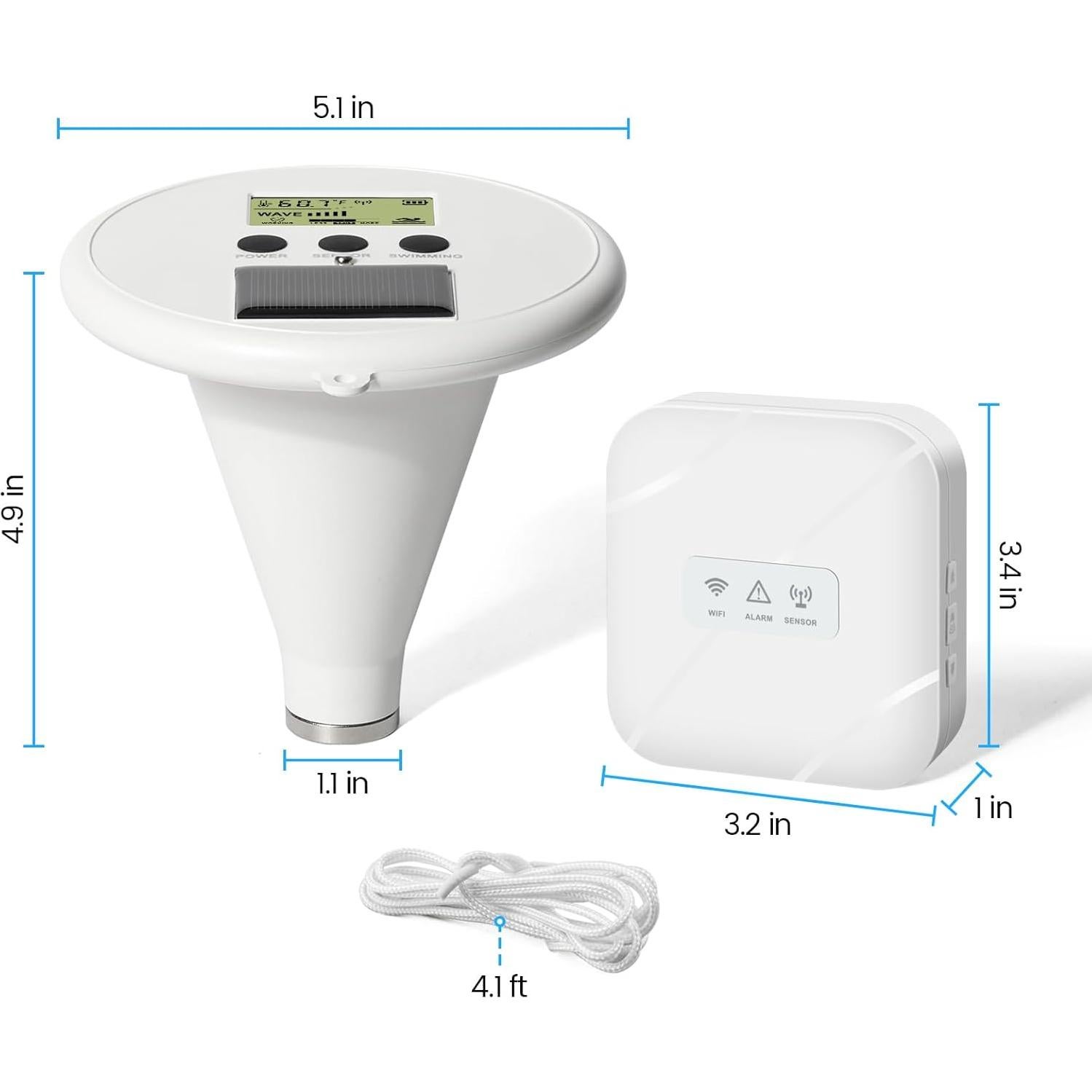 Alarma de piscina WiFi Zuomeng ZM-149, solar, control remoto