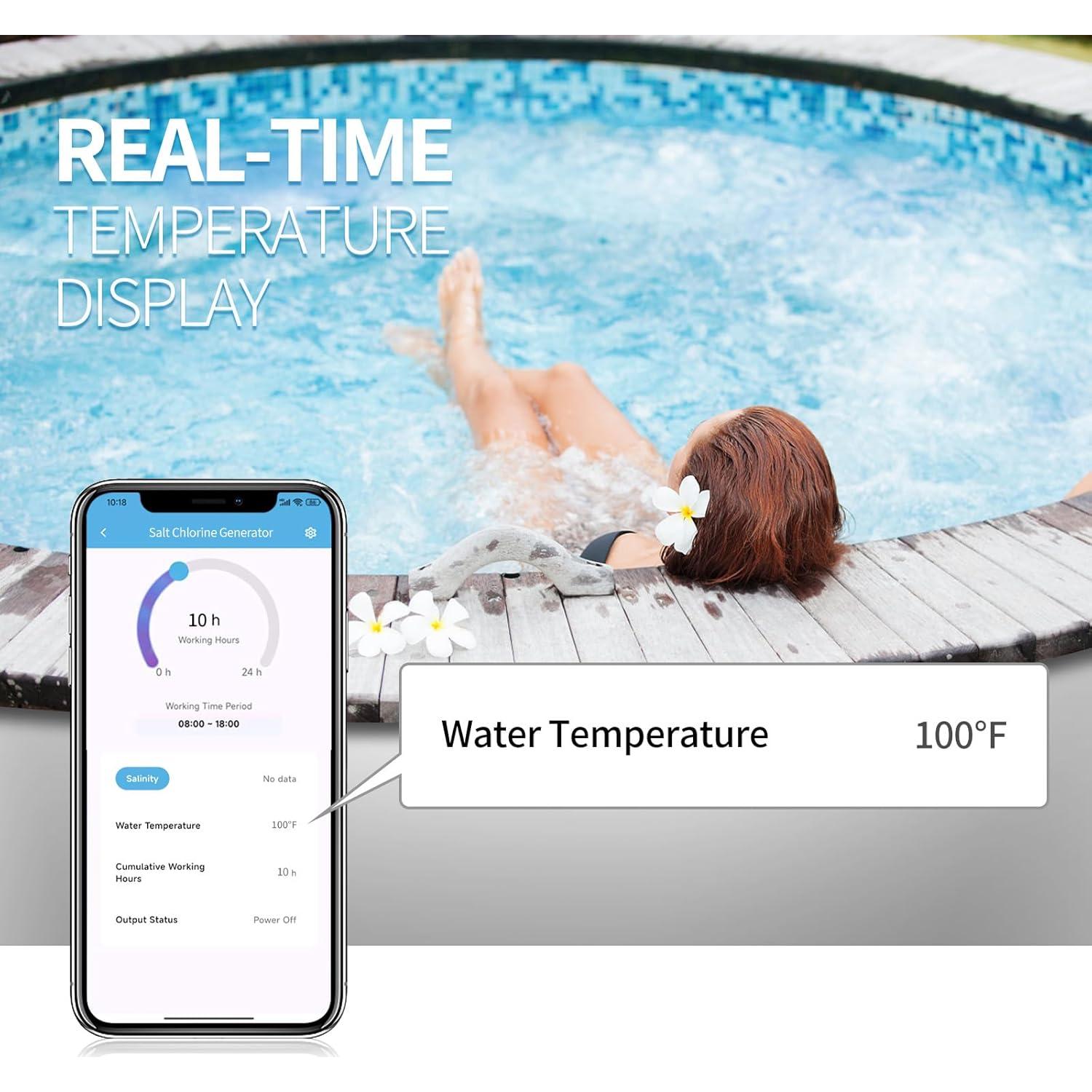 Generador de Cloro por Sal WiFi Briidea BR-157 para Spa 7570L