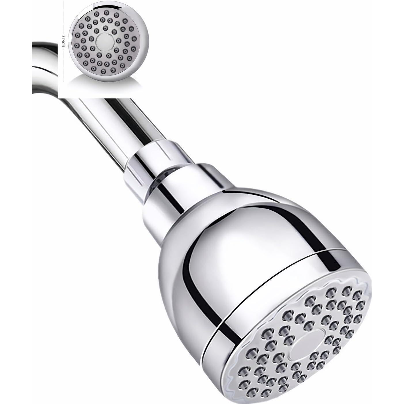 Cabezal de Ducha Alta Presión FANBODTA 3" Cromo Rotación 360°