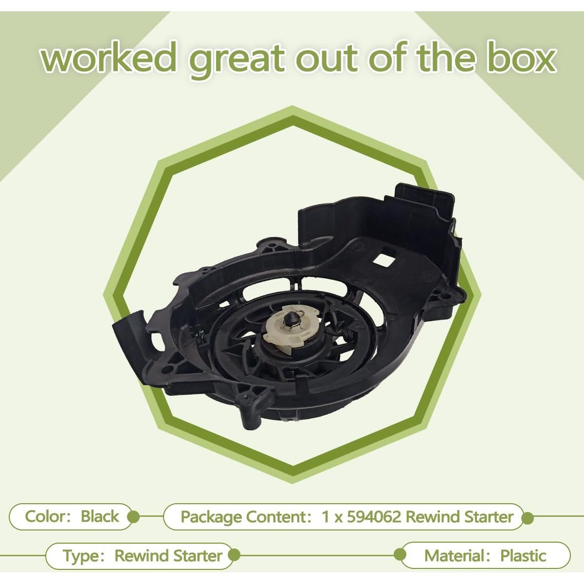 Rebobinador de Arranque JDLLONG 594062 para Cortacésped