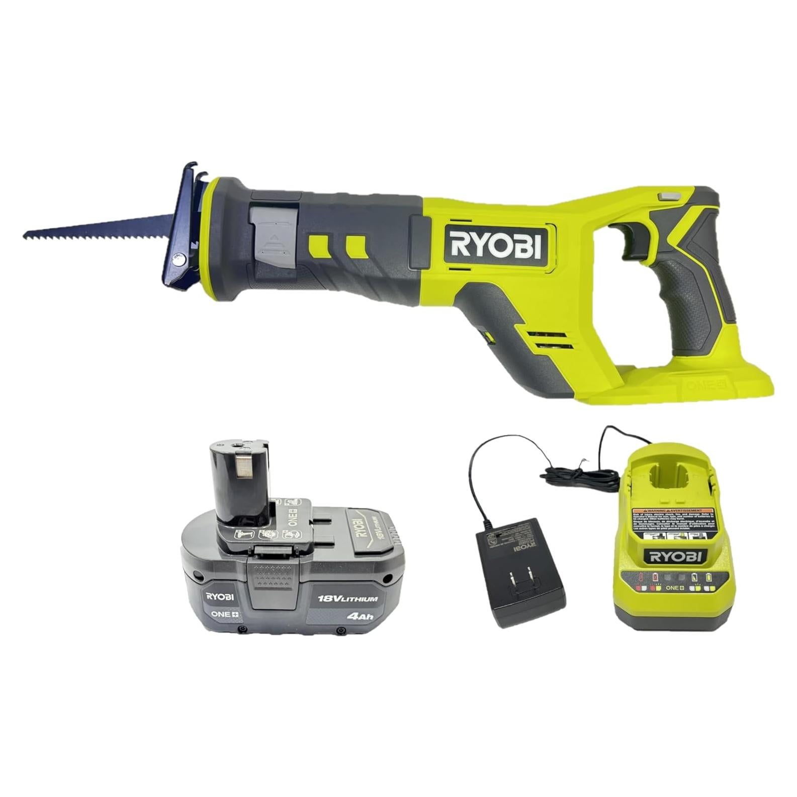 Sierra Recíproca Inalámbrica RYOBI 18V con Batería 4.0 Ah