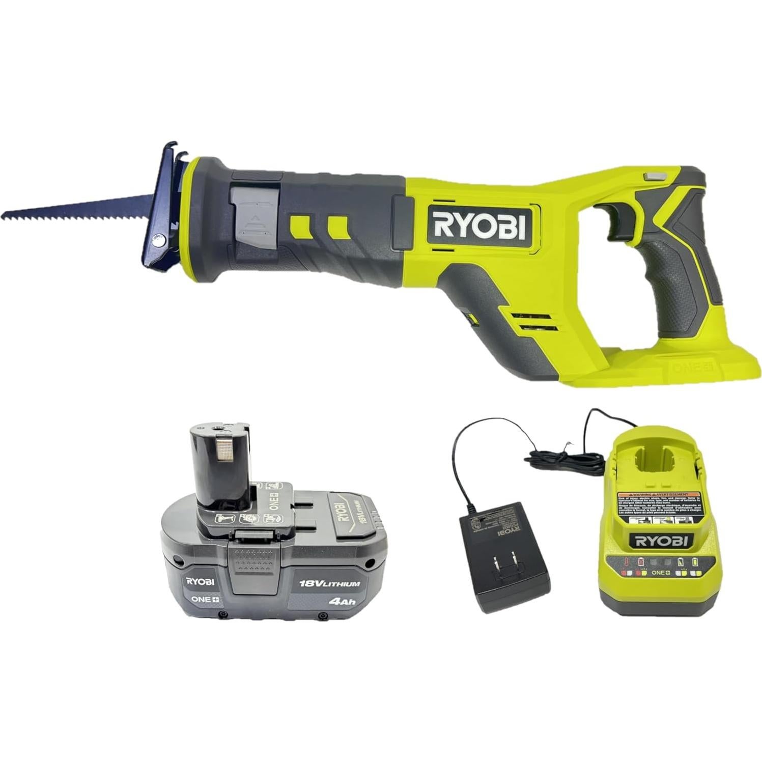 Sierra Recíproca Inalámbrica RYOBI 18V con Batería 4.0 Ah