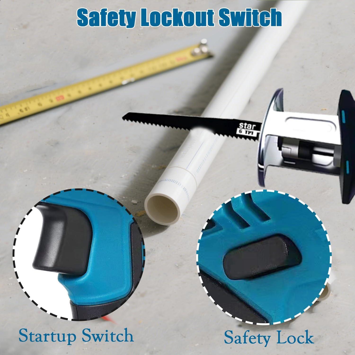 Sierra Recíproca Inalámbrica Yangtzone 18V 0-3000 RPM Azul