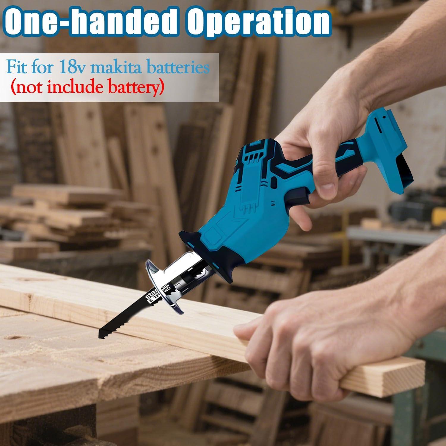 Sierra Recíproca Inalámbrica Yangtzone 18V 0-3000 RPM Azul