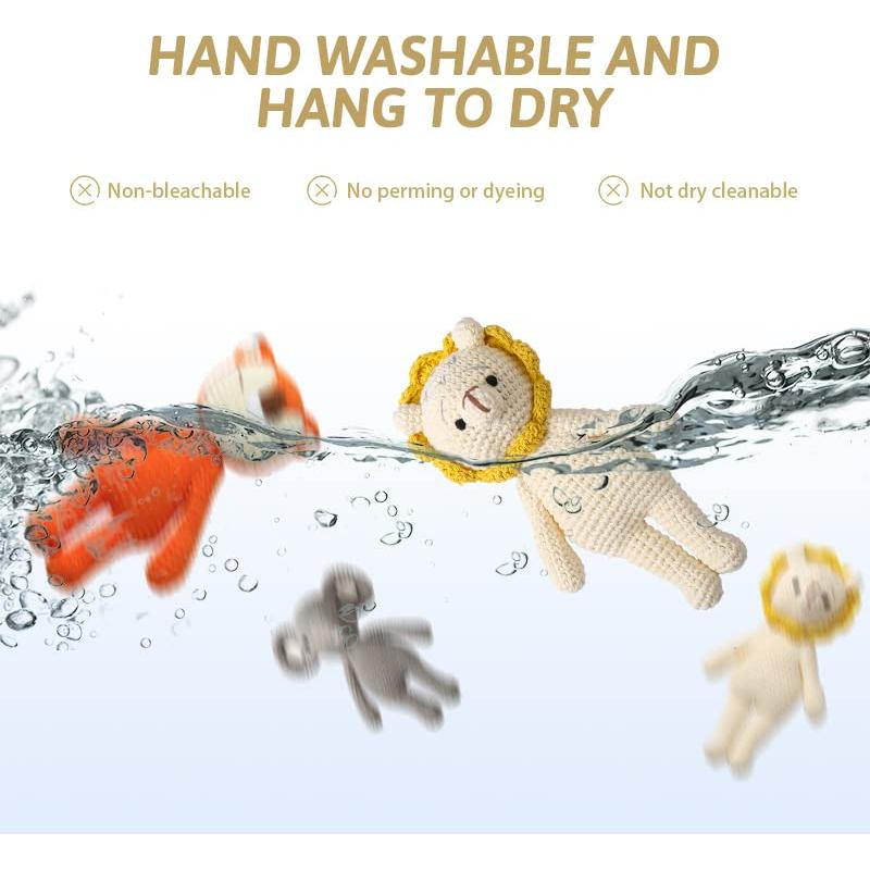 Animal de Peluche de Crochet Natural Let's Make León 18.5 cm