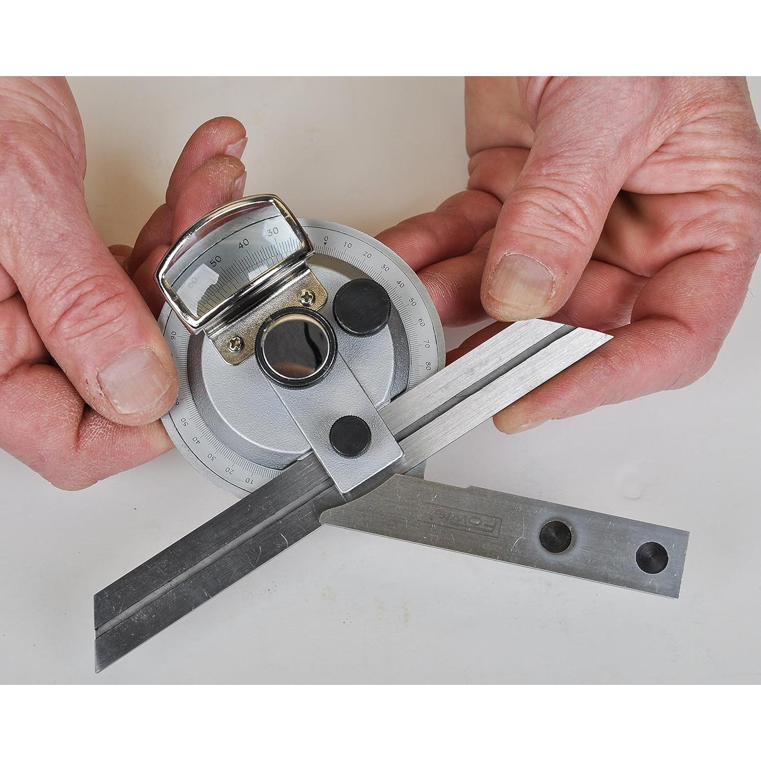 Transportador de Ángulo Universal Fowler 52-440-612 con Cuchillas de 15 y 30 cm