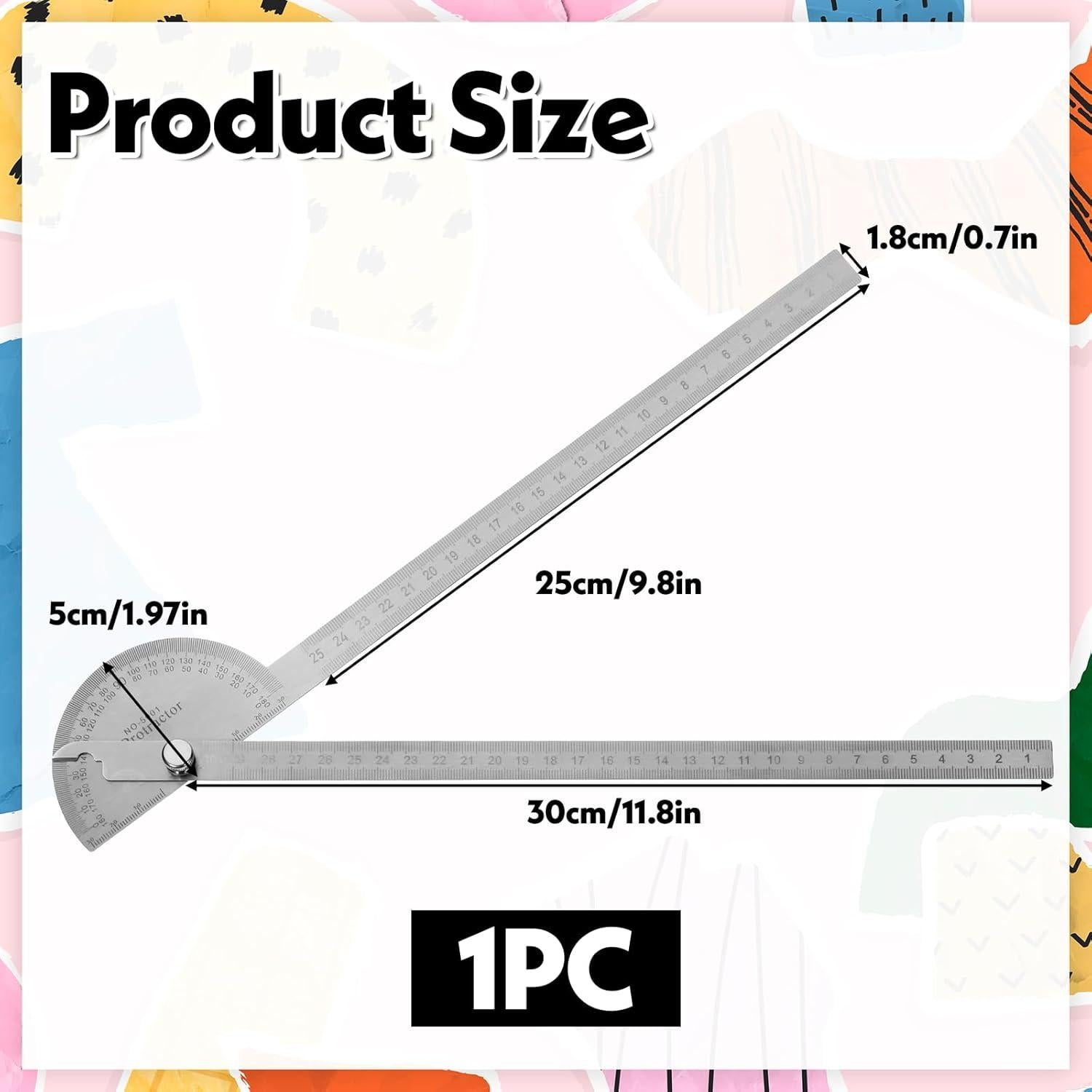 Transportador de Ángulo Ajustable 30 cm Acero Inoxidable FdcLixuvol