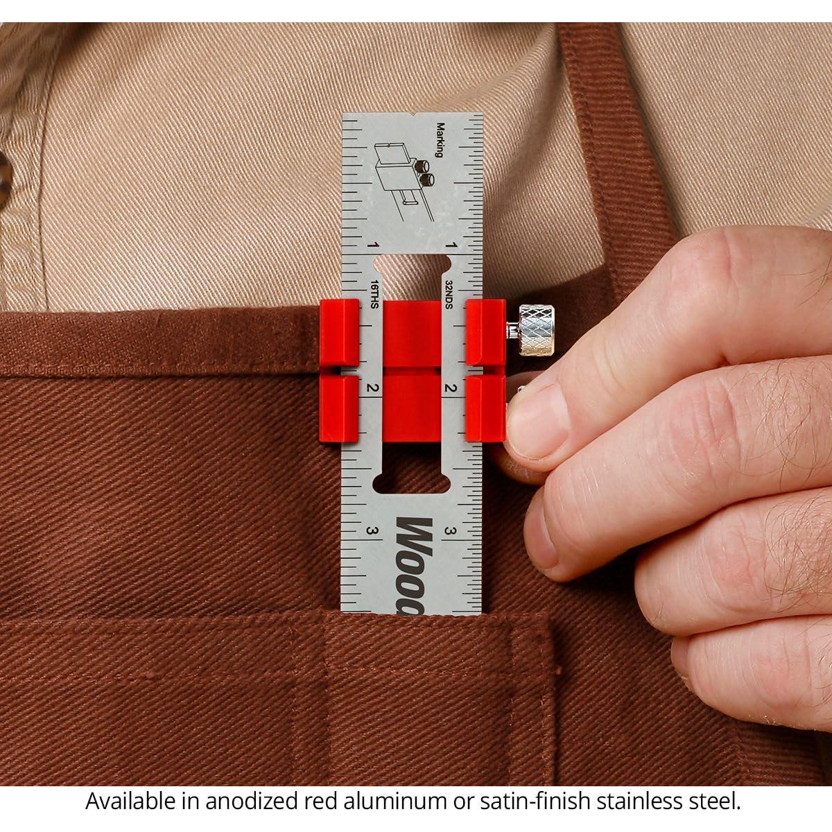 Regla de Carpintería Paolini Woodpeckers 6" Aluminio con Tope