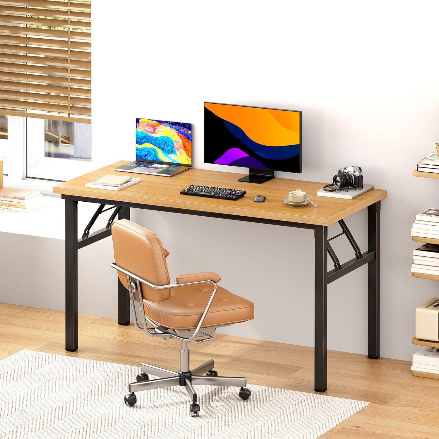 Escritorio Plegable SDHYL 120BB 120x60 cm Roble y Negro